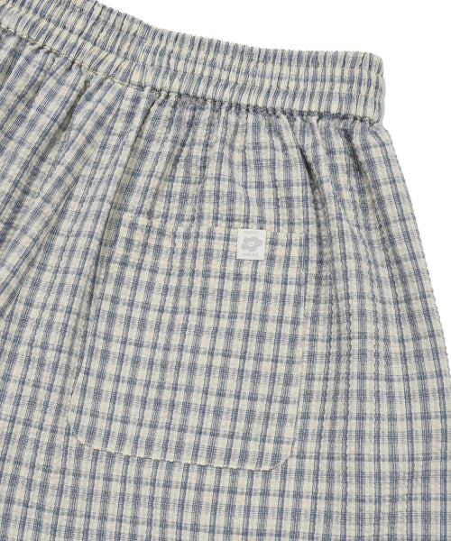 CHECK SEERSUCKER SHORTS #GISELLE同款! CREAM