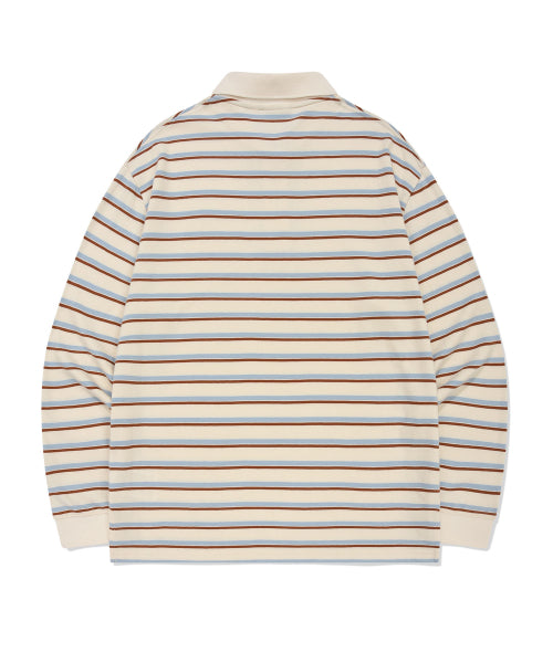 RUGBY STRIPE LONG SLEEVE #GISELLE同款! - 2 COLORS SKY BLUE