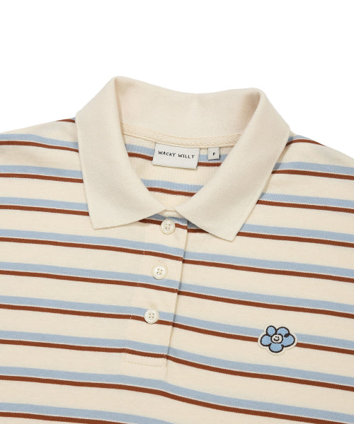 RUGBY STRIPE LONG SLEEVE #GISELLE同款! - 2 COLORS SKY BLUE