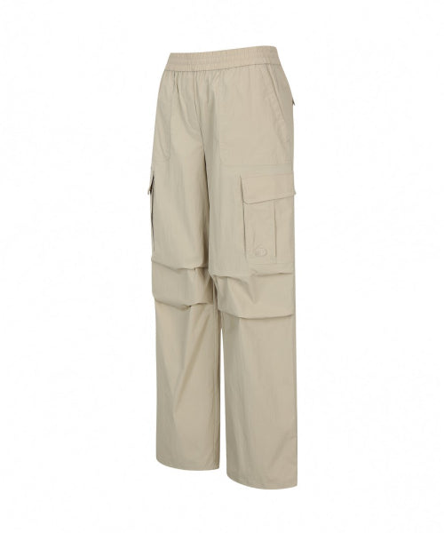 FRESHVENT WOMEN WIDE CARGO PANTS #NINGNING同款！ - 4 COLORS BEIGE
