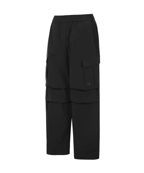 FRESHVENT WOMEN WIDE CARGO PANTS #NINGNING同款！ - 4 COLORS BLACK