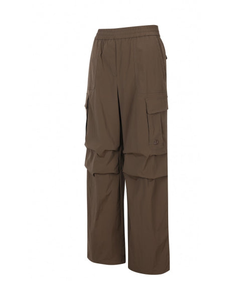 FRESHVENT WOMEN WIDE CARGO PANTS #NINGNING同款！ - 4 COLORS BROWN