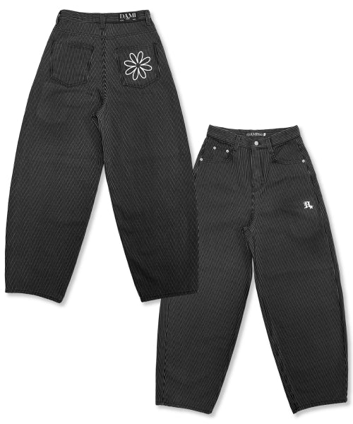 TEE STRIPE PANTS - 2 COLORS BLACK