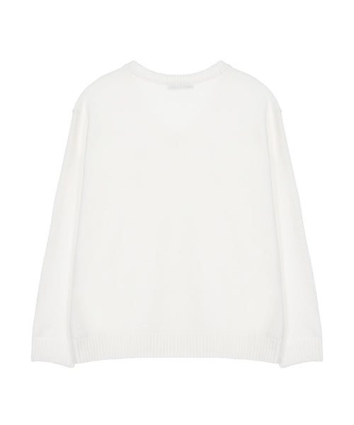 BUTTERFLY PATCH V-NECK KNIT #徐睿知同款! - 3 COLORS AS SHOWN