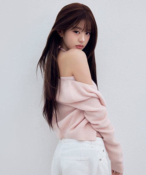 HALTER CARDIGAN SET - 4 colors #WONYOUNG同款! PINK