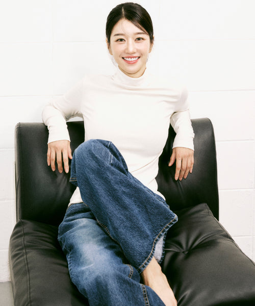 WIDE FLARED DENIM PANTS #徐睿知同款! BLUE