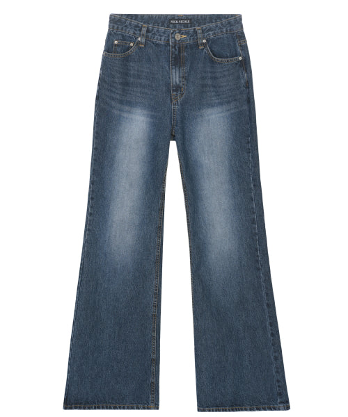 WIDE FLARED DENIM PANTS #徐睿知同款! BLUE