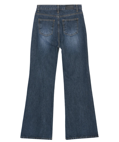 WIDE FLARED DENIM PANTS #徐睿知同款! BLUE