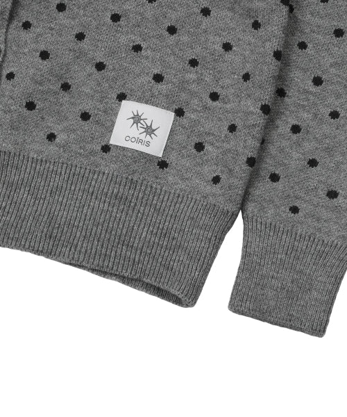 DOT KNIT CARDIGAN - 2 COLORS BLACK