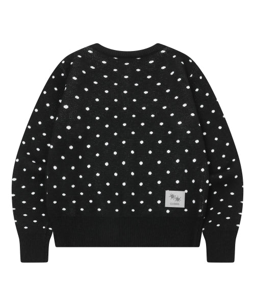 DOT KNIT CARDIGAN - 2 COLORS BLACK