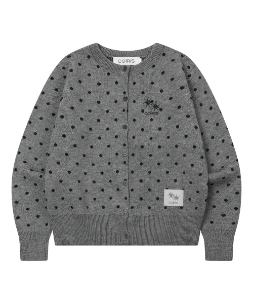 DOT KNIT CARDIGAN - 2 COLORS BLACK