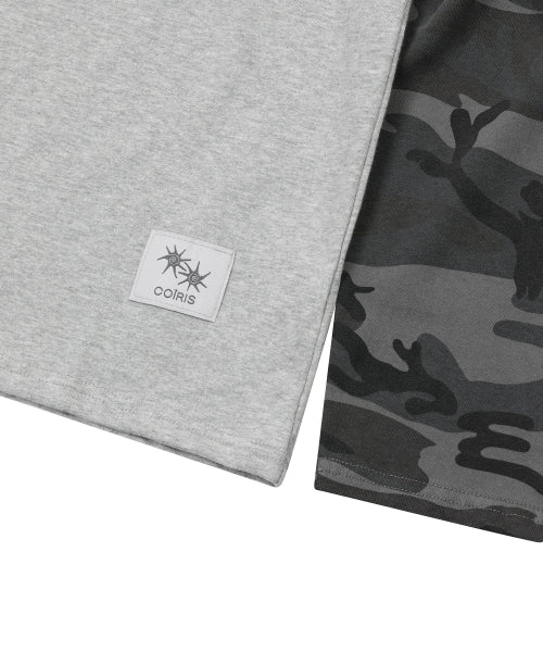 CONTRAST LONG SLEEVE TEE GREY