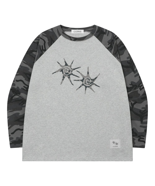 CONTRAST LONG SLEEVE TEE GREY