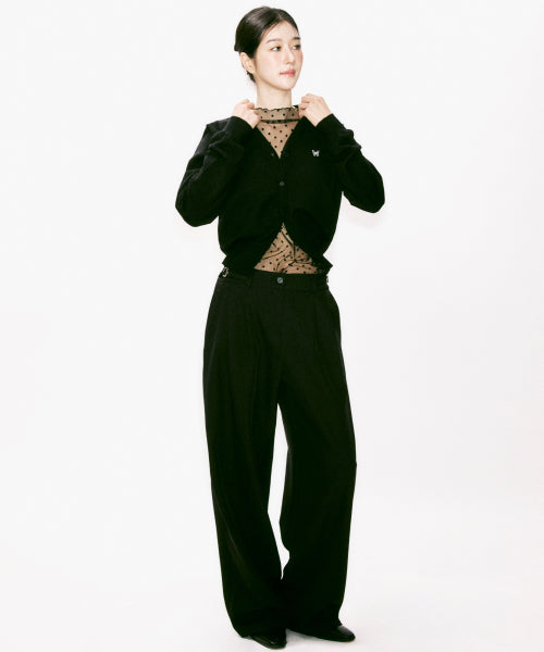BUTTERFLY PATCH V-NECK CARDIGAN #徐睿知同款! - 3 COLORS AS SHOWN