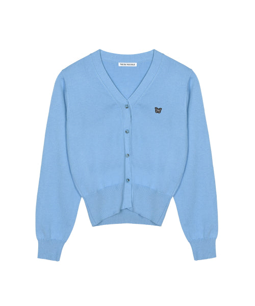 BUTTERFLY PATCH V-NECK CARDIGAN #徐睿知同款! - 3 COLORS AS SHOWN