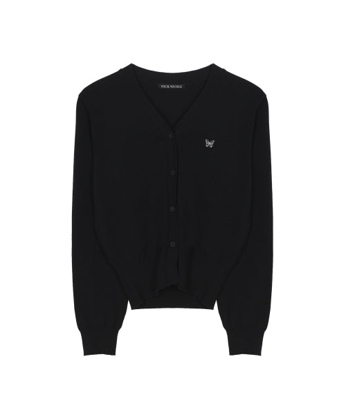 BUTTERFLY PATCH V-NECK CARDIGAN #徐睿知同款! - 3 COLORS AS SHOWN