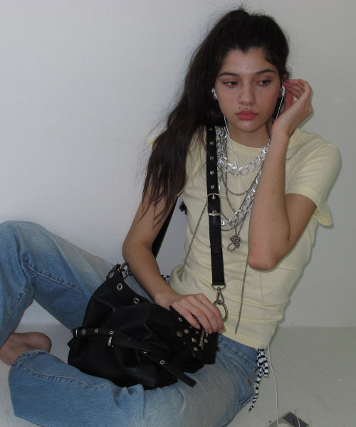 SLOUCHY BAG (LEMONADE) - 4 COLORS BLACK