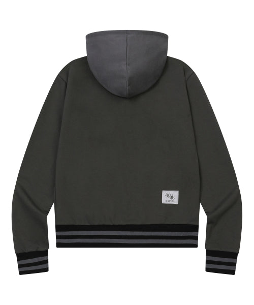 CONTRAST POCKET HOODIE - 2 COLORS BLACK