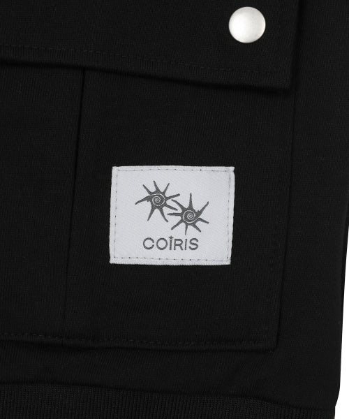 CONTRAST POCKET HOODIE - 2 COLORS BLACK