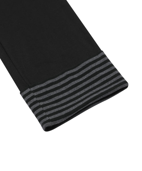 CONTRAST STRIPE PANTS BLACK