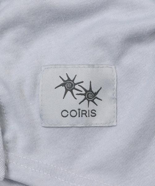 SHIRRING SLIM ROUND NECK ROLL CARDIGAN GREY