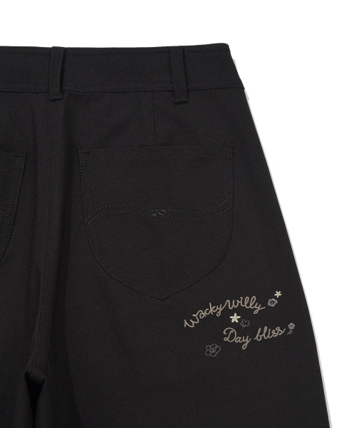CURVED FIT PANTS #GISELLE同款! - 2 COLORS BLACK