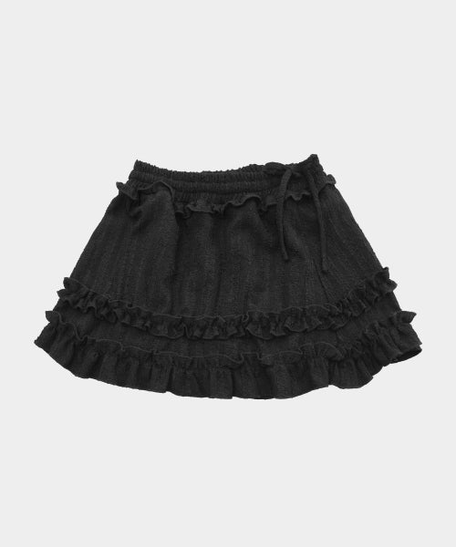 FRILL LACE CANCAN MINI SKIRT - 2 COLORS WHITE
