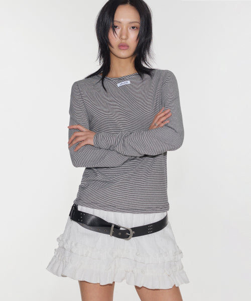 FRILL LACE CANCAN MINI SKIRT - 2 COLORS WHITE