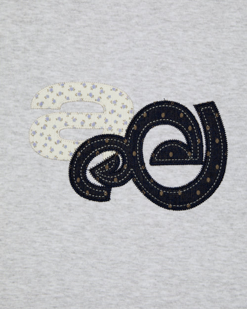 APPLIQUE LOGO TEE - 4 COLORS LIGHT GREY