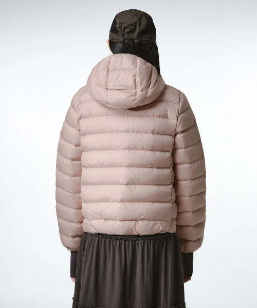 WOMENS HOODED LIGHT DOWN JACKET #韓韶禧同款! - 6 COLORS PINK