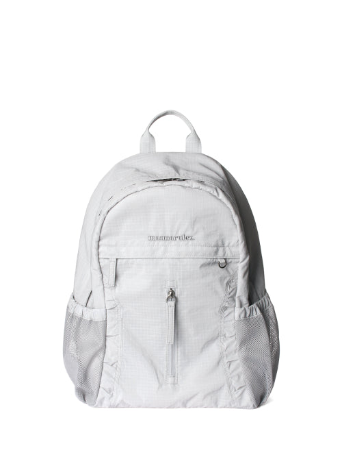 CURVED SHIRRING BACKPACK - 3 COLORS GREY
