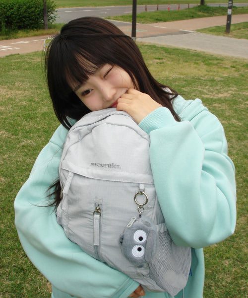CURVED SHIRRING BACKPACK - 3 COLORS GREY