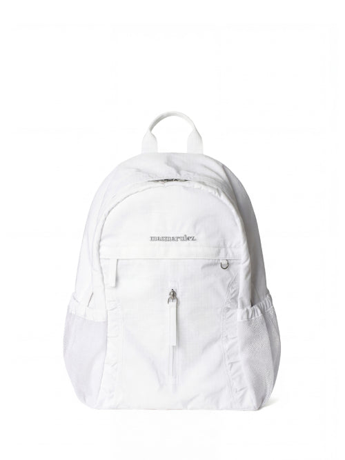 CURVED SHIRRING BACKPACK - 3 COLORS WHITE