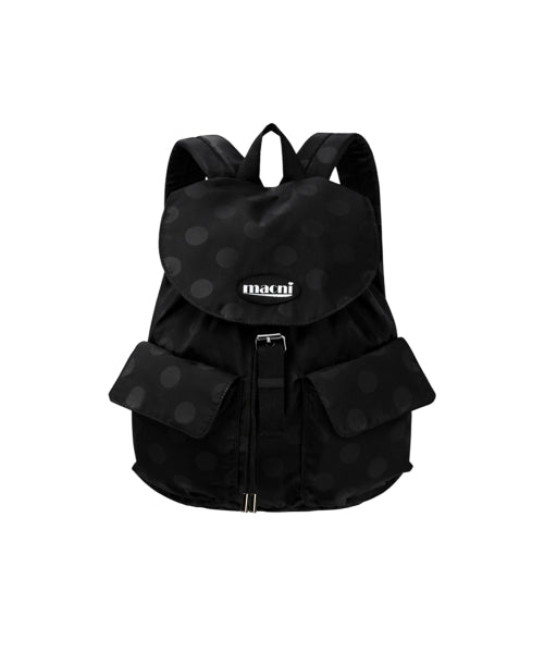 POLKA DOT FLAP BACKPACK BROWN - 2 COLORS BLACK