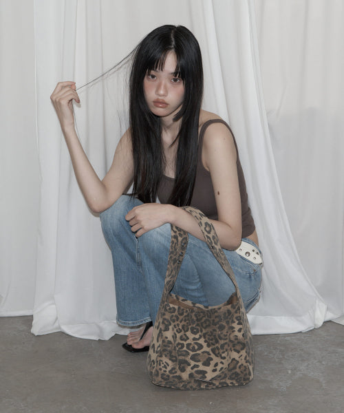 LEOPARD ORGANIZER BAG CHARCOAL - 2 COLORS BROWN