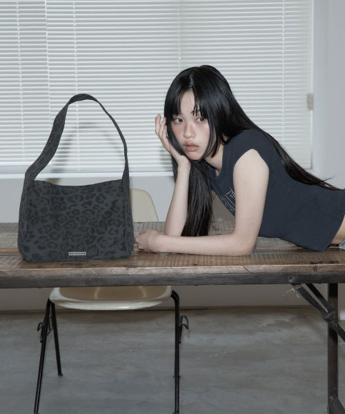 LEOPARD ORGANIZER BAG CHARCOAL - 2 COLORS CHARCOAL