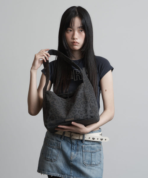 LEOPARD ORGANIZER BAG CHARCOAL - 2 COLORS CHARCOAL