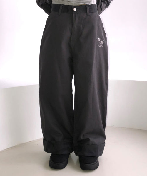 CONTRAST PANTS CHARCOAL