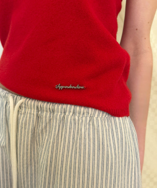 HAY WOOL HALTER LAYERED SLEEVELESS - RED - 2 COLORS RED