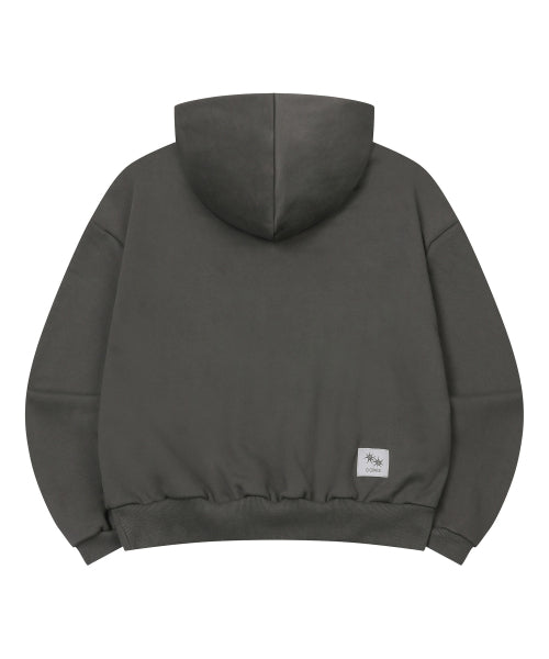 HOODIE TEE UNISEX CHARCOAL