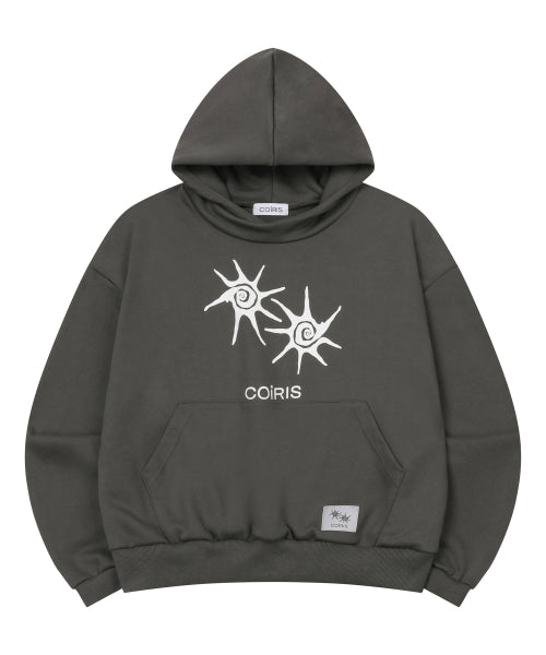 HOODIE TEE UNISEX CHARCOAL