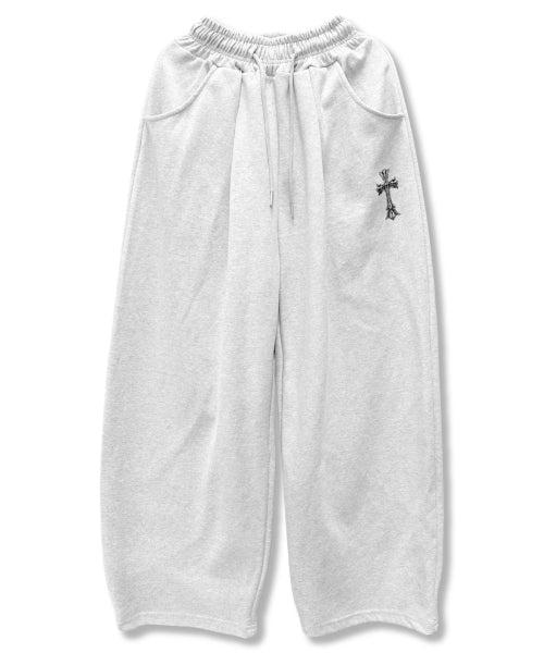 CROSS WIDE PANTS - 2 COLORS GREY