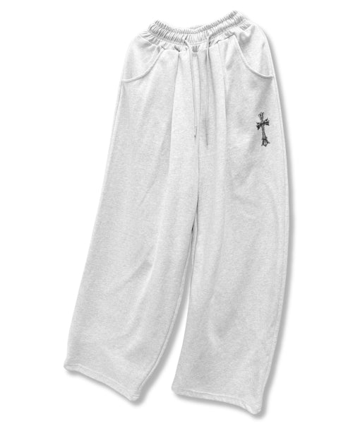 CROSS WIDE PANTS - 2 COLORS GREY
