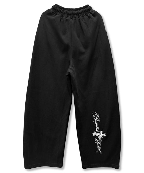 CROSS WIDE PANTS - 2 COLORS BLACK