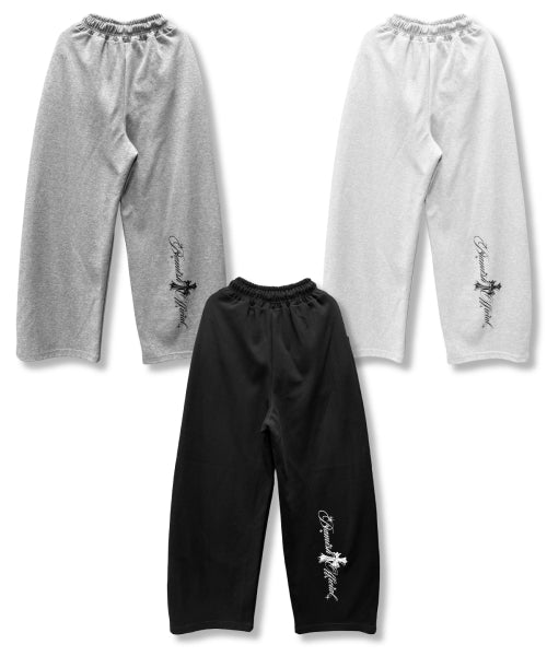 CROSS WIDE PANTS - 2 COLORS BLACK