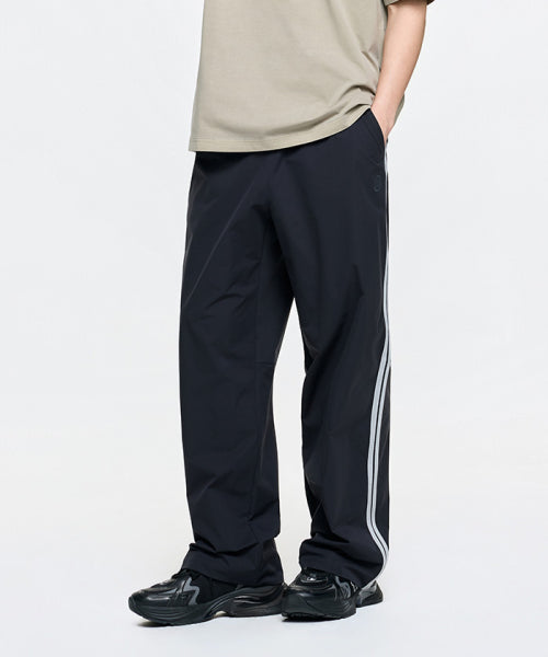 STREET SPORTIVE TAPING WIDE PANTS NY #KARINA同款! - 2 COLORS BLACK