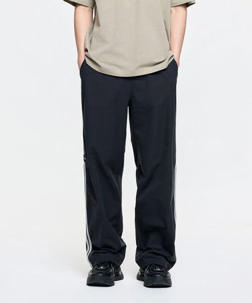 STREET SPORTIVE TAPING WIDE PANTS NY #KARINA同款! - 2 COLORS BLACK