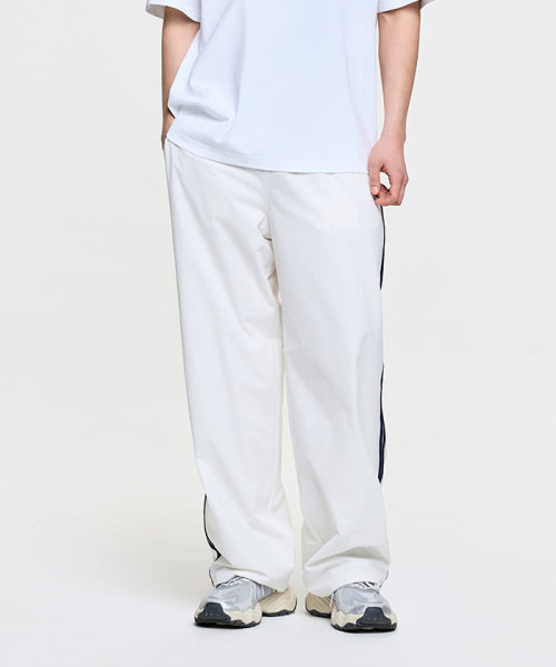STREET SPORTIVE TAPING WIDE PANTS NY #KARINA同款! - 2 COLORS IVORY