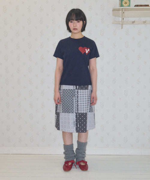 DOUBLE HEART TEE - 6 COLORS