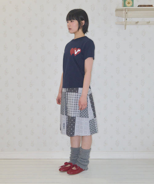 DOUBLE HEART TEE - 6 COLORS